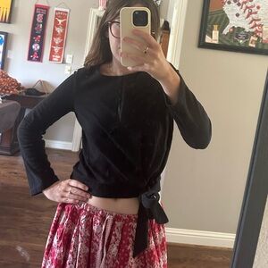 Madewell black tie sweater!